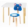 Комплект детской мебели Мордочки с белым столиком