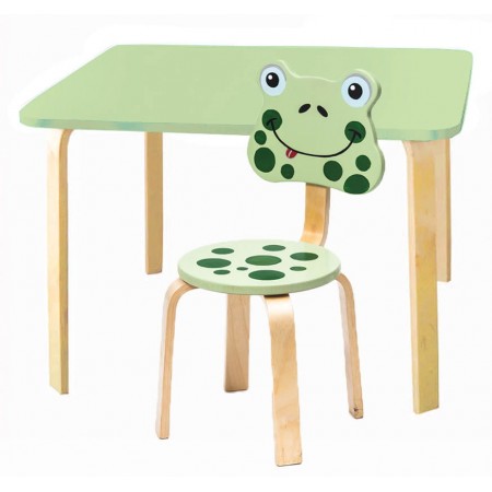 Комплект детской мебели Мордочки с салатовым столиком