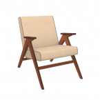 Кресло для отдыха Вест Орех, ткань Verona Vanilla, кант Verona Brown