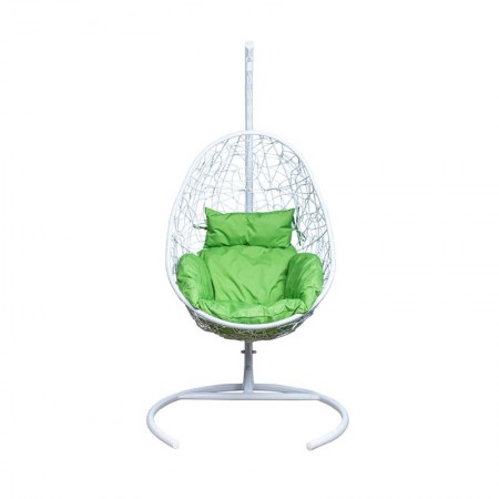 Кресло подвесное LESET САОНА Белый/Зелёное яблоко